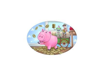 猪:火腿。在迪士尼·皮克斯影片《玩具总动员》里,火腿扮演一个爱说俏皮话的塑料小猪储蓄罐。他不但是忠诚可靠的好伙伴,而且帮你把零钱存好。